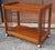Wood Late 20th Century American Classical Oak Tiered Rolling Bar Cart For Sale - Image 7 of 9
