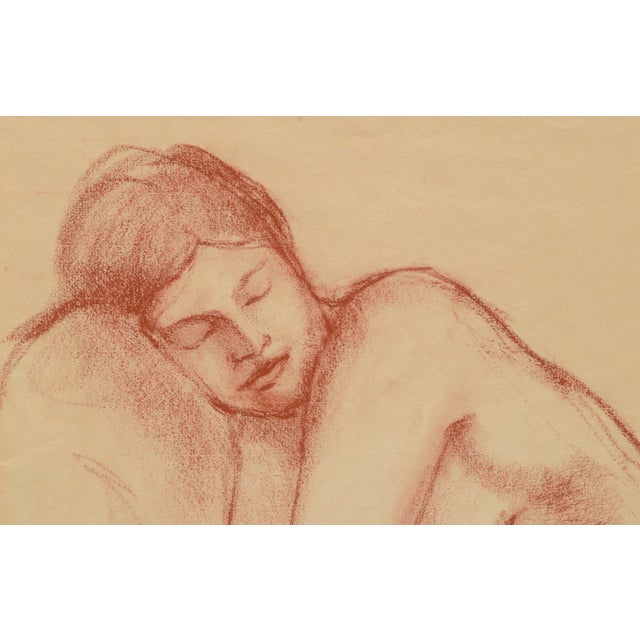 Mid 20th Century S. LeDrew Sleeping Nude Figurative For Sale - Image 5 of 12