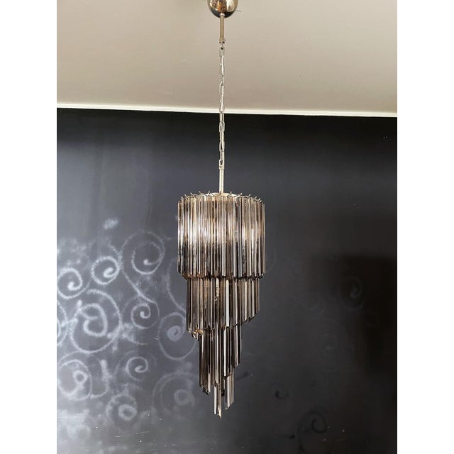 Murano Glass Spiral Chandelier, 1990 For Sale - Image 4 of 18