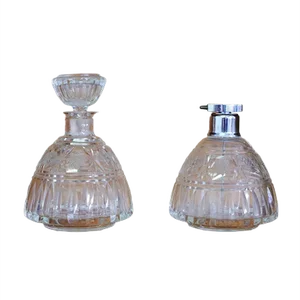 Glass Perfume Holders, 1950s, Set of 2