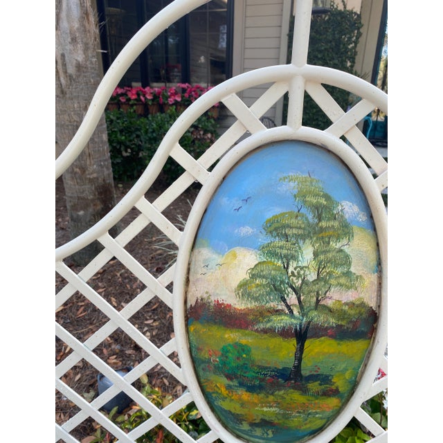 Metal Mid 20th Century Hand Painted Vintage Iron Twin Headboards - a Pair For Sale - Image 7 of 12