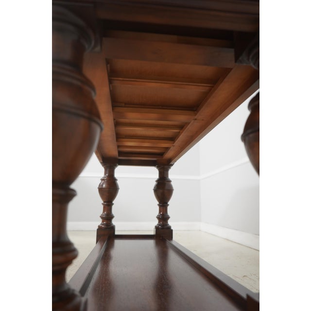 Henredon 3 Drawer 2 Tier Marble Top Console Table For Sale - Image 17 of 18