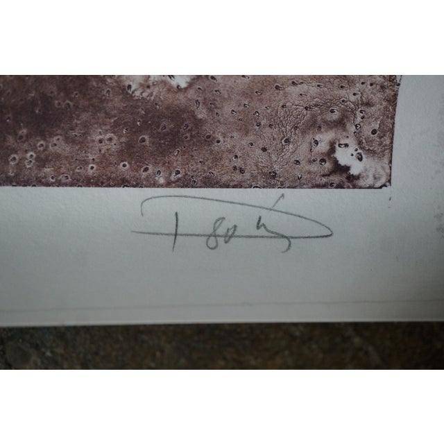 1980 Signed Abstract Geometric Linear Planetary Surface Diagram Lithograph 25" For Sale - Image 4 of 12
