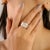 Carat&Her Molten Silver Scatter Ring, Wide Cigar Band With Cz Studded Size 7 For Sale - Image 6 of 12