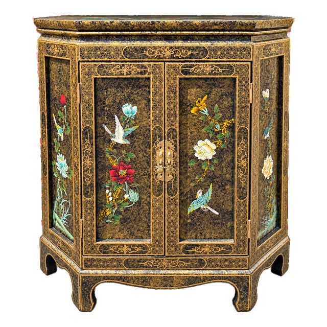 Ornate Chinoisorie Cabinet For Sale