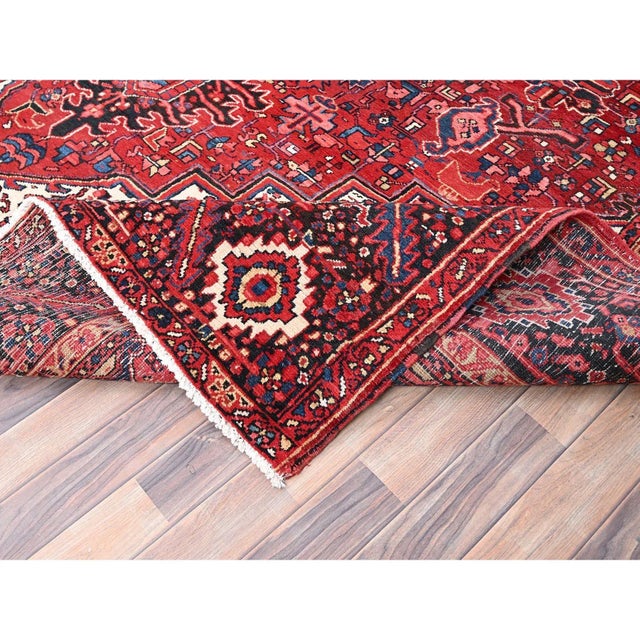 Red 1960 Red Vintage Bohemian Persian Rug For Sale - Image 8 of 12