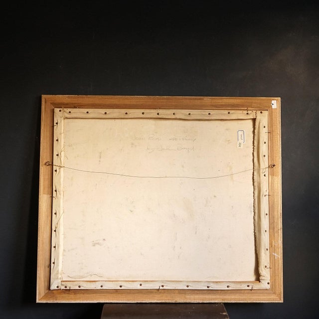 ‘Wife and Family’ by John G. Boyd, Large 1970s Original Oil on Canvas Painting For Sale - Image 12 of 12