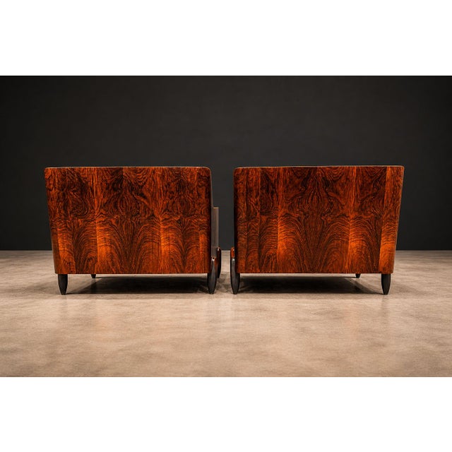 Pair of Brazilian Modern Armchairs in Rosewood & Ivory Mohair, Jd Moveis, 1960s For Sale - Image 9 of 17