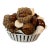 Vintage Italian Ceramic Mushroom & Acorn Basket Centerpiece For Sale
