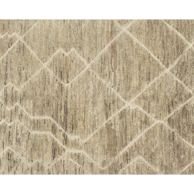 Beige Hand-Knotted Wool Premium Rug by Azele Studio For Sale - Image 8 of 12