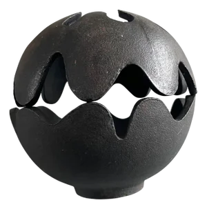 Cast Iron Pumpkin Candleholder by Christel & Christer Holmgren for Illums Bilighus, Denmark, 1960s