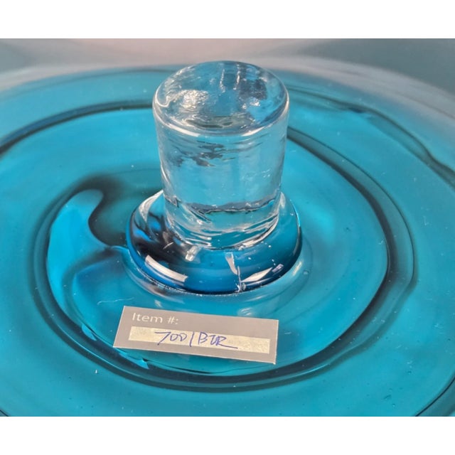 Viz Glass Ocean Dreams Large Nebula Wall Art Platter, 7001bir 20" Blue For Sale - Image 6 of 11