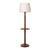 1940s French Carved Wood Floor Lamp and Table by Charles Dudouyt For Sale
