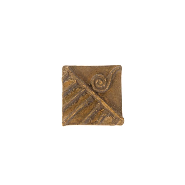 Mid 20th Century Vintage African Square Bronze Coin For Sale - Image 5 of 5