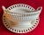 Antique 19th century Wedgwood creamware reticulated chestnut basket & under tray with applied handles. Platter measures 10...