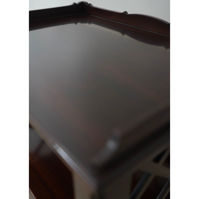 Wood Henkel Harris Mahogany Open Nightstand For Sale - Image 7 of 16