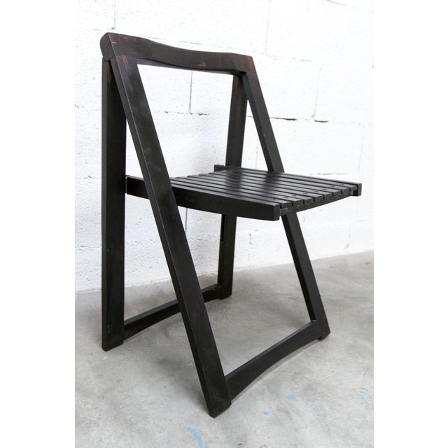 Black Folding Chair by Aldo Jacober for Alberto Bazzani, 1960s For Sale - Image 12 of 12