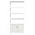 Lark 4-Tier Etagere Bookcase Cabinet, White For Sale