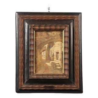 Giulio Vito Musitelli, Landscape Composition, Oil Painting on Panel, Framed For Sale