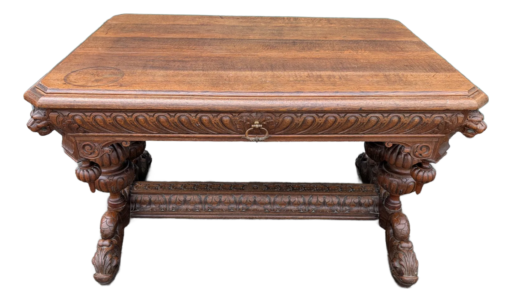 Antique 19th Century French Renaissance Revival Carved Oak Dolphin