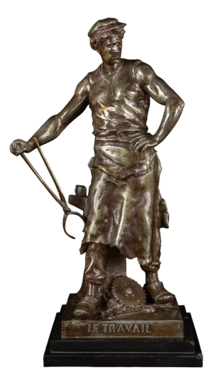 Emile Louis Picault, Le Travail, 1890s-1910s, Bronze