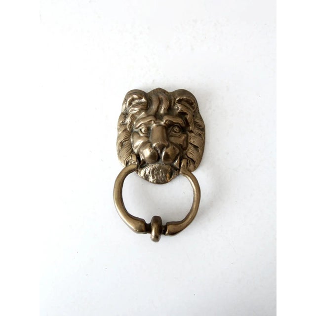 Vintage Brass Lion Door Knocker For Sale - Image 10 of 10