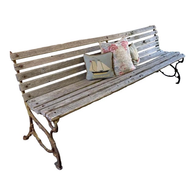 1920s Faux Bois French Garden Bench For Sale