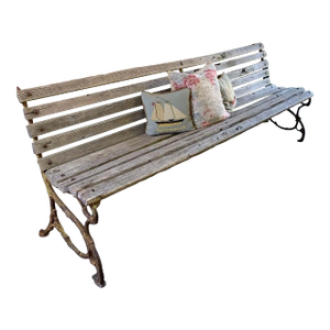 1920s Faux Bois French Garden Bench
