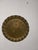 Antique brass chiseled plate, circumference 36 cm, depth 2 cm