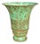 Vintage Carl Sorensen Art Deco Verdigris Bronze Trumpet Vase With Gilt Rings For Sale