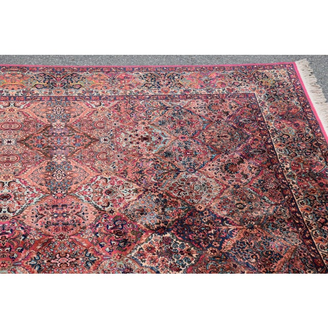 Karastan 11.5’ X 14’ Red Wool Kirman Antique Rug For Sale - Image 4 of 10