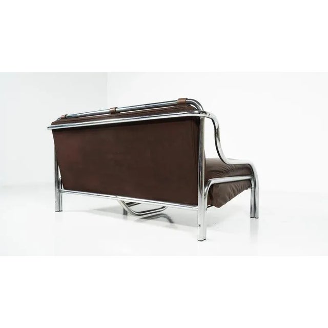 Stringa Sofa by Gae Aulenti, italy, 1962 - New Leather Upholstery This piece is attributed to the mentioned...