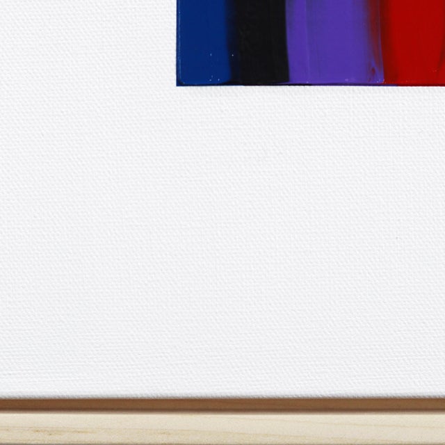 I Hear Poems About Persecution & Forgiveness - Framed Colorful Abstract Original Artwork by Raul De La Torre For Sale - Image 4 of 9