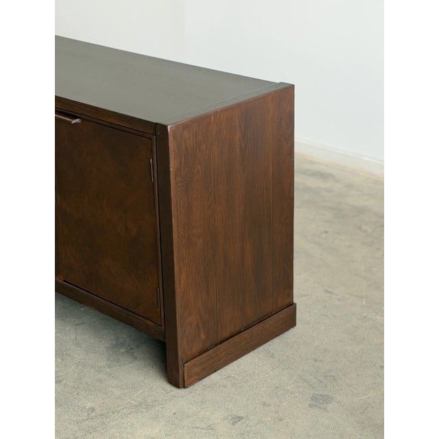 1970s 1970's Oak Parquet Credenza For Sale - Image 5 of 9