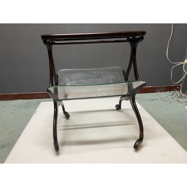 Service Cart Magazine Rack with Wheels by Cesare Lacca for Cassina, 1950s For Sale - Image 18 of 18