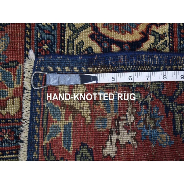 1880s Blue Antique Oriental Rug For Sale - Image 11 of 11