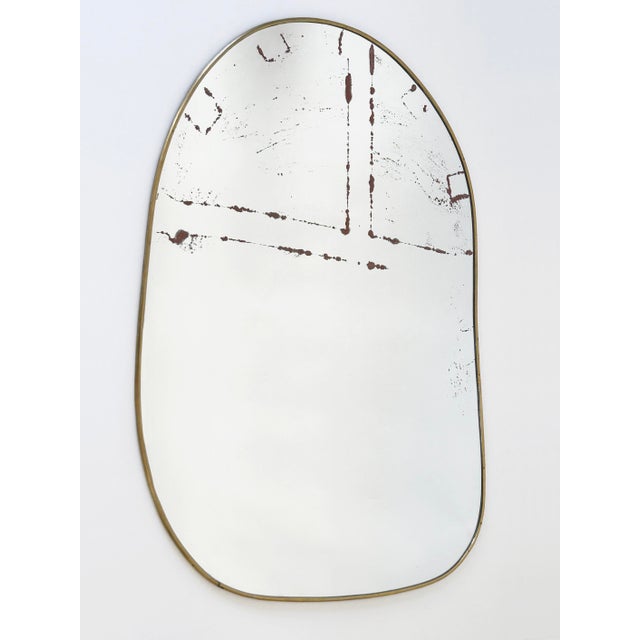 1950s Mid-Century Modern Asymmetric Wall-Mounted Mirror, 1950s For Sale - Image 5 of 18