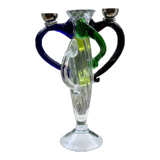 Blown Glass Vase and Candelabra by Bořek Šípek For Sale