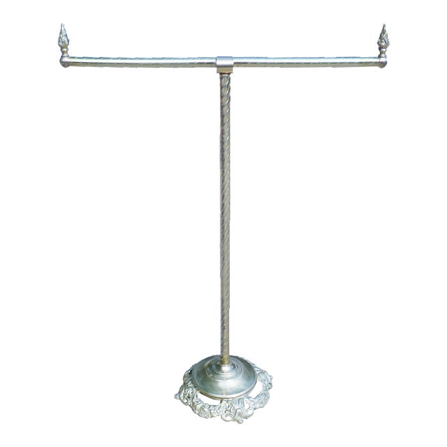 French Inspired Brass Blanket / Towel Rack For Sale