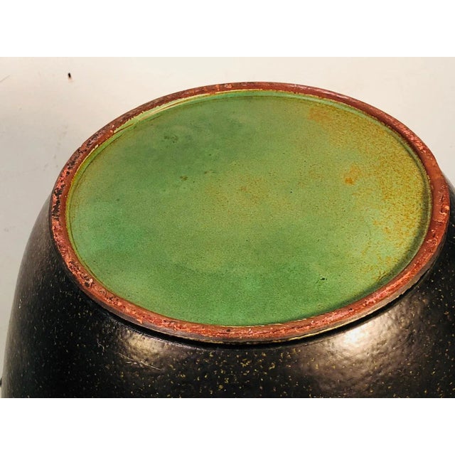 Ceramic Mid 20th Century Italian Ceramic Vase With Horses For Sale - Image 7 of 8