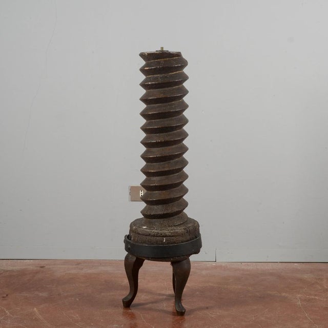Wooden Grape Wine Press Screw with Support, Italy, 19th Century For Sale - Image 18 of 18