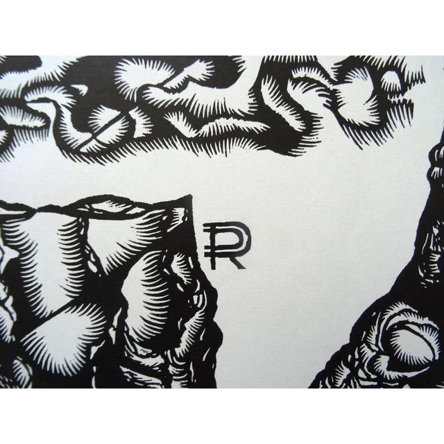 Contemporary Dainis Rozkalns, Tree of Life, 1982, Linocut For Sale - Image 3 of 6
