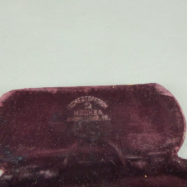 Gold Antique Early 20th Century 14kt Gold Windsor Glasses with Case For Sale - Image 8 of 11