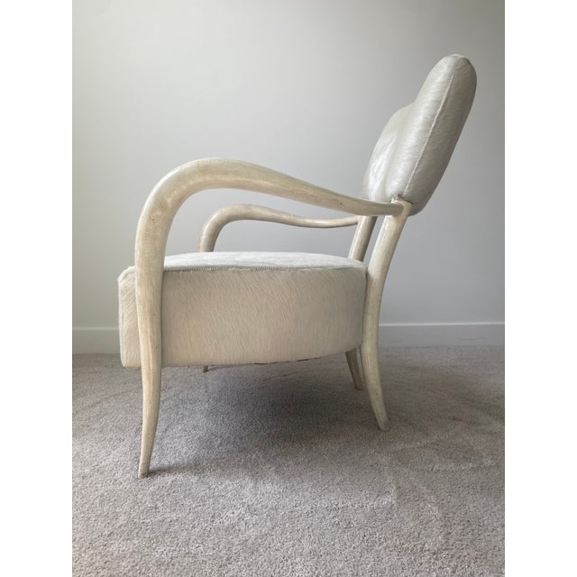 Ivory Pair of Bernhardt Interiors Elka Ivory Hair-on-Hide Accent Chairs For Sale - Image 8 of 10