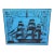 Framed Tall Ship Blueprint Screen Print, Vintage Maritime Design 48x40 For Sale