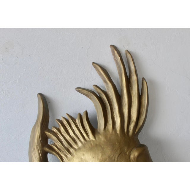S. Lascoux Brass Finish Large Fish Wall Sculpture Mid-Century Vintage For Sale - Image 4 of 15
