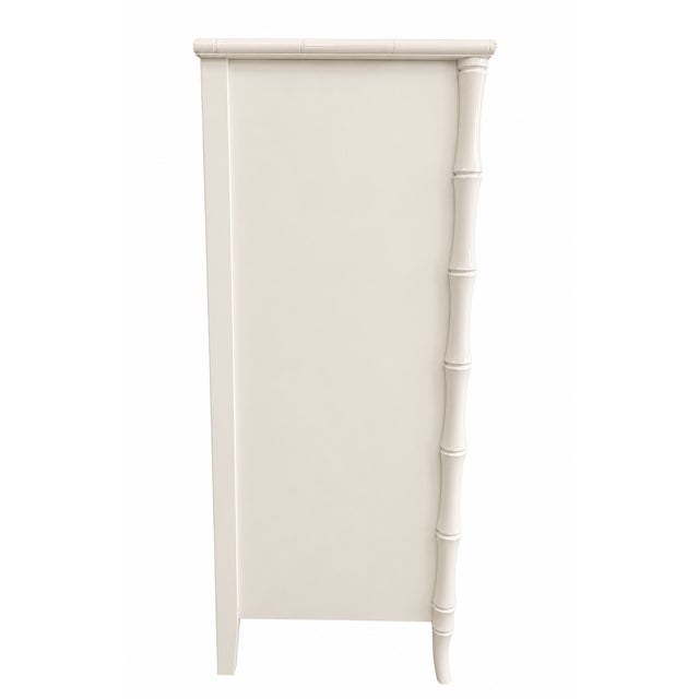 Broyhill Vintage Lenoir House by Broyhill Faux Bamboo High Chest Dresser For Sale - Image 4 of 10