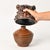 Vintage Japanese Sake Bottle With Ceramic Shisha Foo Dog Lid For Sale In Rochester - Image 6 of 14