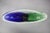 Glass Mid-Century Czechoslovakian Novy Bor Blue and Green Art Glass Bowl, 1960s For Sale - Image 7 of 11