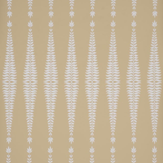 Schumacher Fern Tree Wallcovering In Ochre For Sale